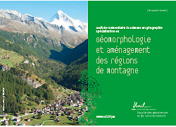 Flyer présentation orientation géomorphologie et aménagement des régions de montagne du MSc GEO