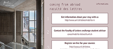 Coming from abroad - factsheet Faculté des lettres