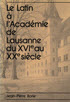 Couverture "Le latin à l'Académie..."