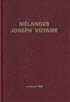 Couverture "Mélanges Joseph Voyame..."